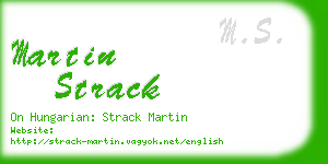 martin strack business card